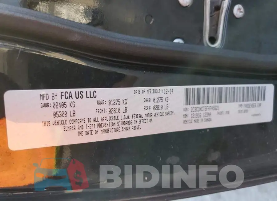 2C3CDXCT6FH745621 Photo# 12