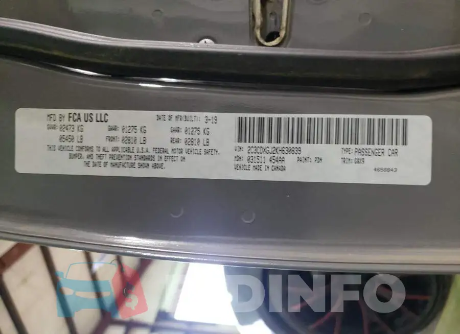 2C3CDXGJ2KH630839 Photo# 12