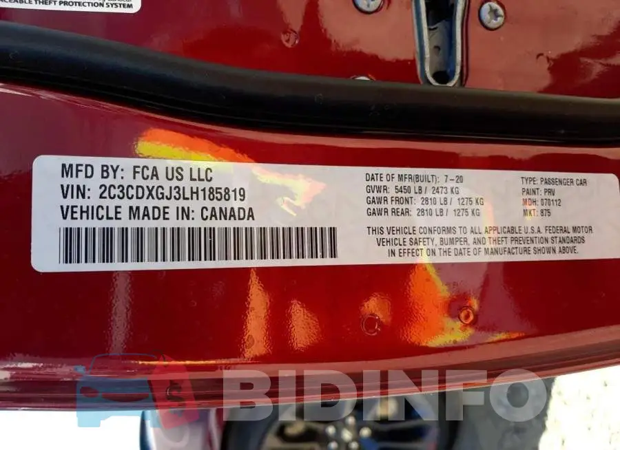 2C3CDXGJ3LH185819 Photo# 10
