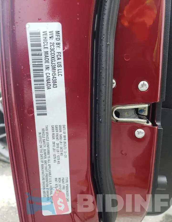 2C3CDXGJ3MH543843 Photo# 12