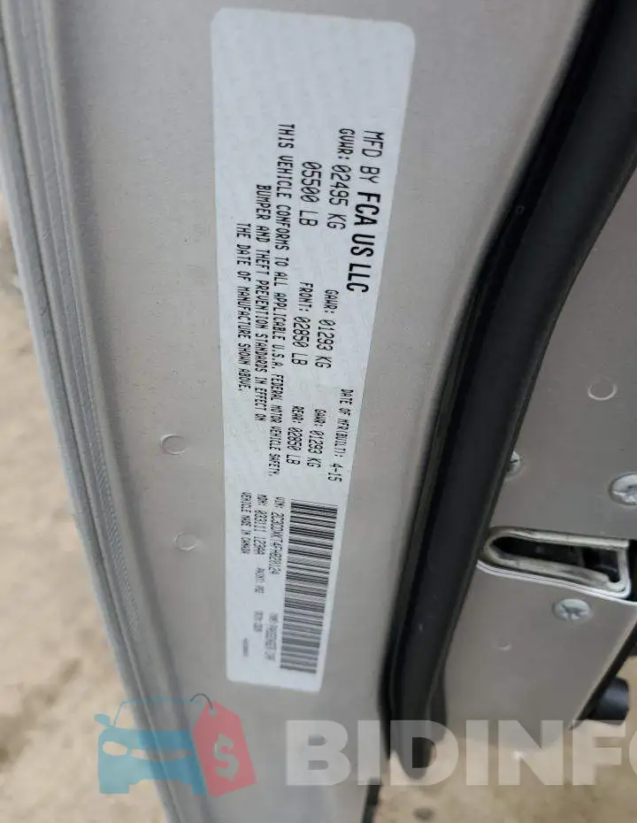 2C3CDXKT4FH820124 Photo# 12