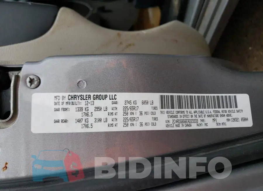 2C4RDGBG6ER223333 Photo# 13
