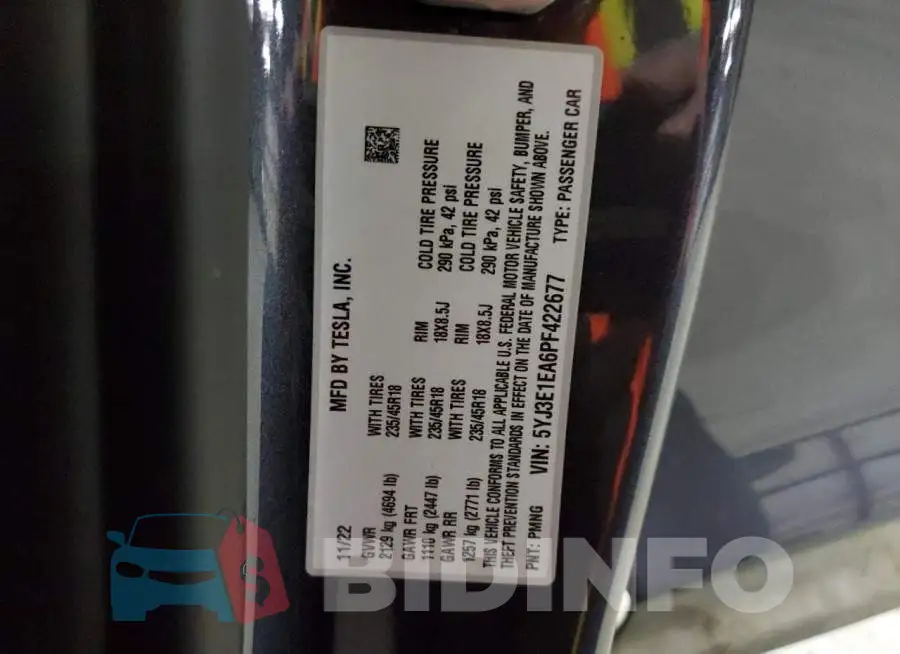 5YJ3E1EA6PF422677 Photo# 13