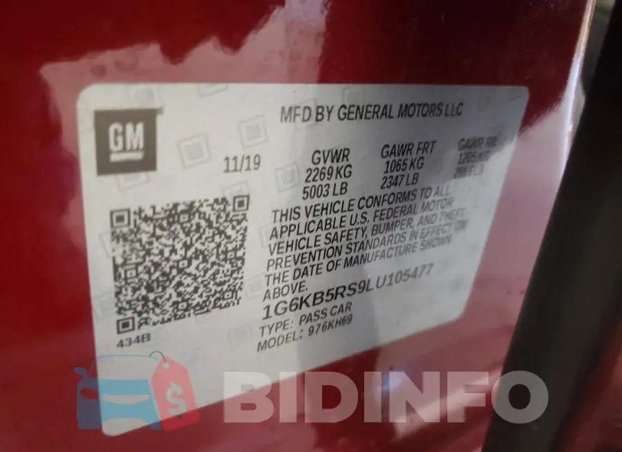 1G6KB5RS9LU105477 Photo# 12