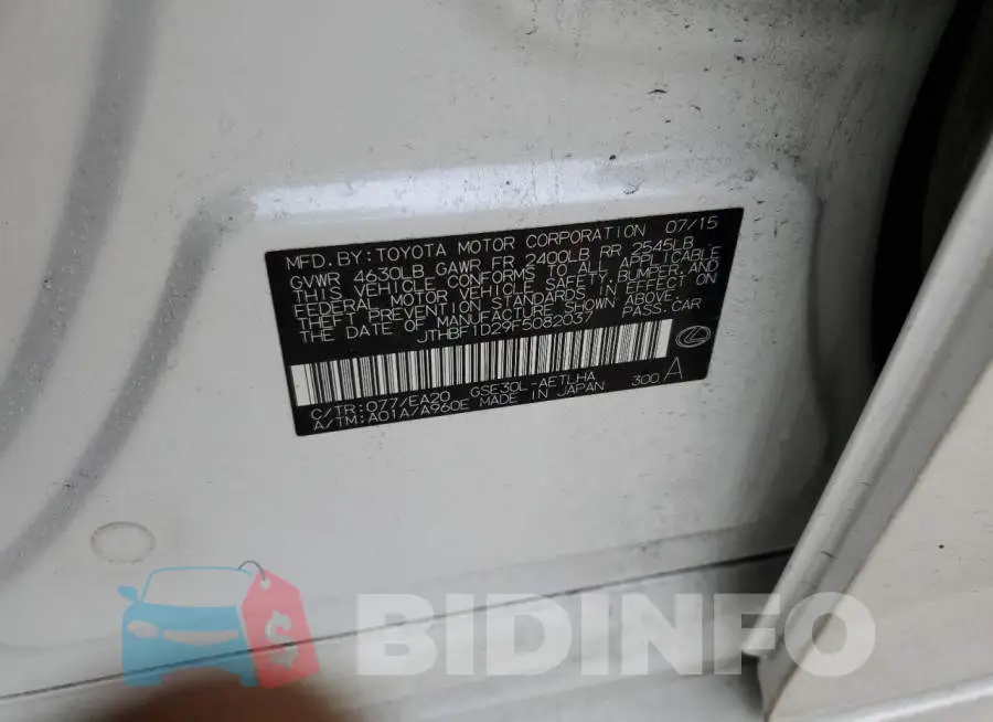 JTHBF1D29F5082037 Photo# 12