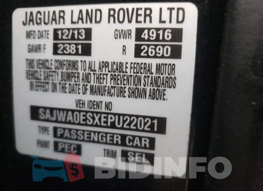 SAJWA0ESXEPU22021 Photo# 13