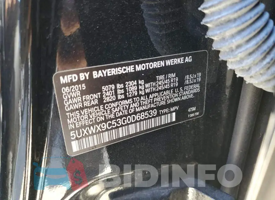 5UXWX9C53G0D68539 Photo# 14