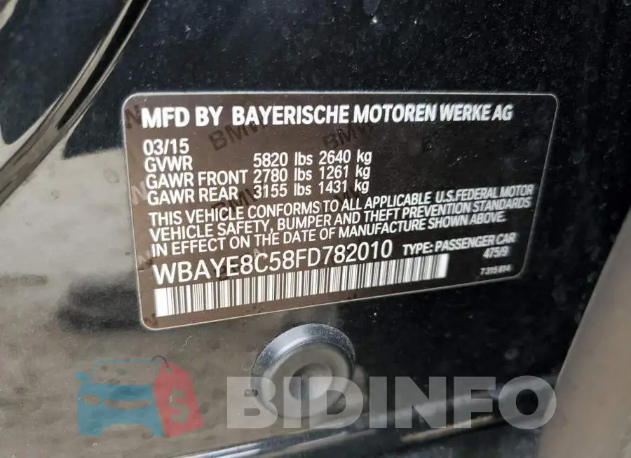 WBAYE8C58FD782010 Photo# 13