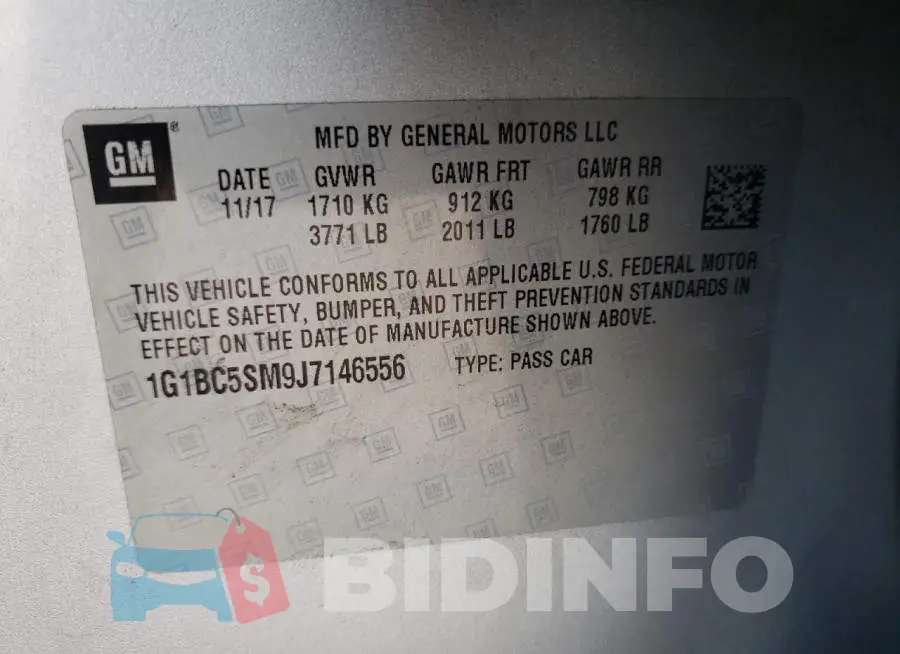 1G1BC5SM9J7146556 Photo# 12