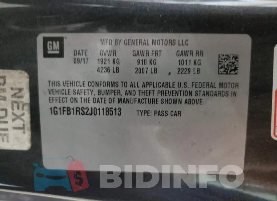 1G1FB1RS2J0118513 Photo# 13