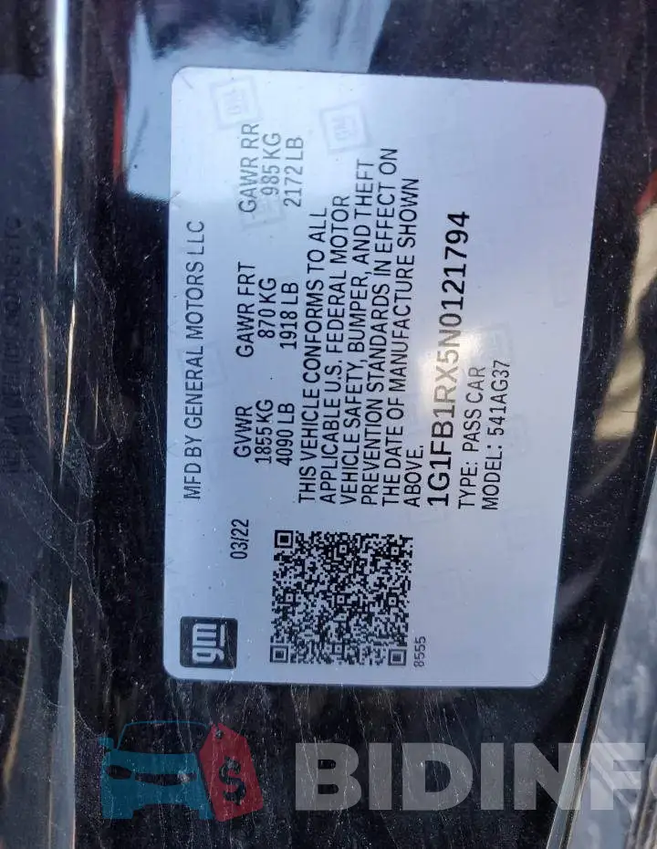1G1FB1RX5N0121794 Photo# 12