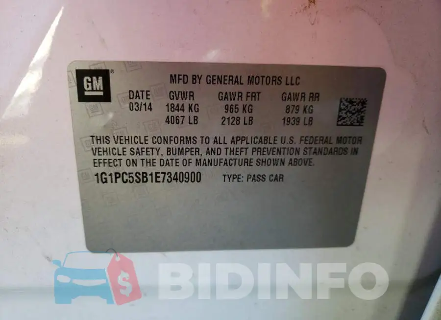 1G1PC5SB1E7340900 Photo# 13