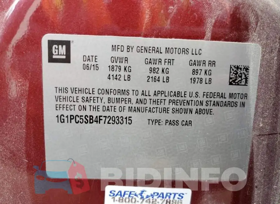 1G1PC5SB4F7293315 Photo# 10