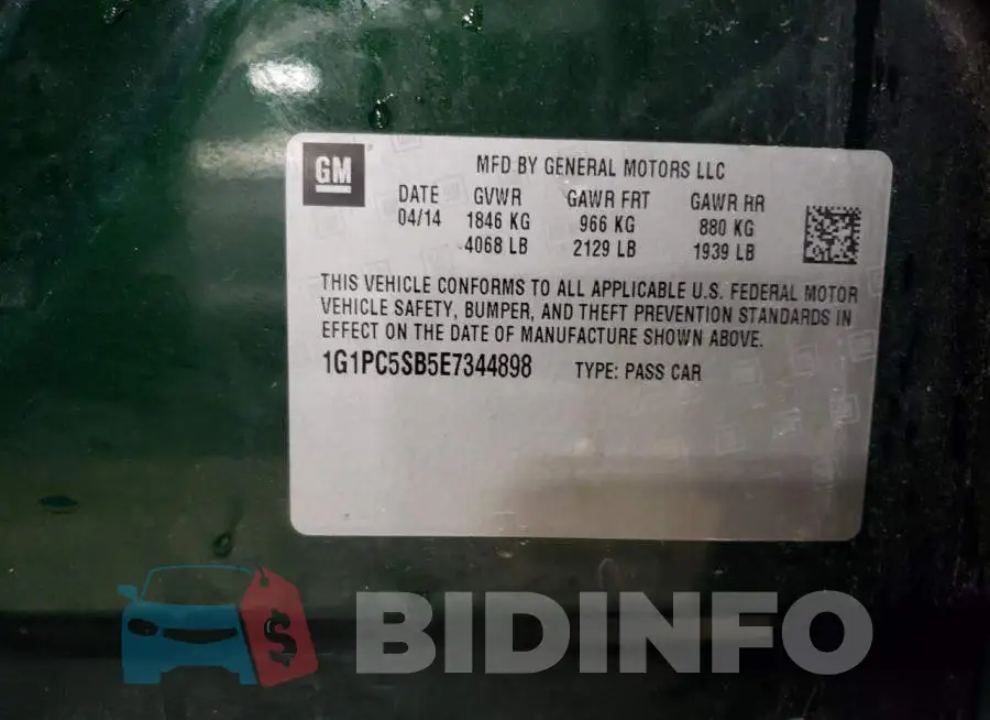 1G1PC5SB5E7344898 Photo# 13