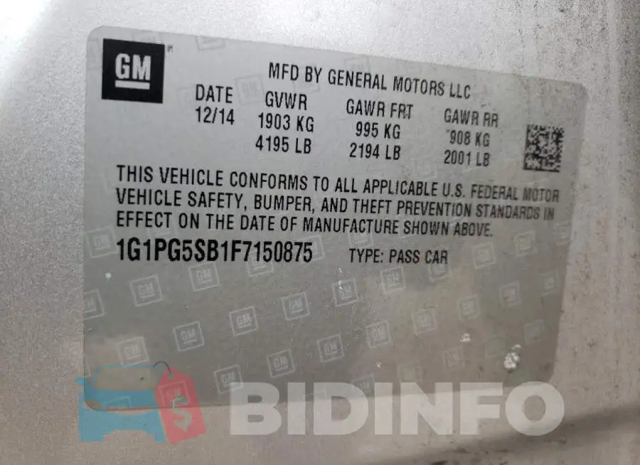 1G1PG5SB1F7150875 Photo# 12