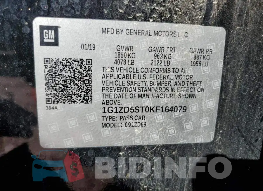 1G1ZD5ST0KF164079 Photo# 12
