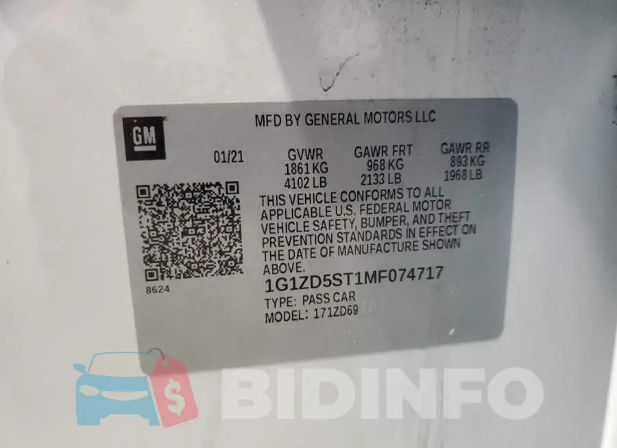 1G1ZD5ST1MF074717 Photo# 12