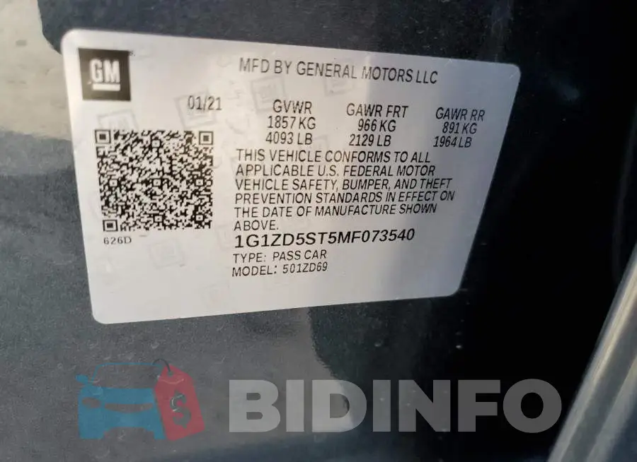 1G1ZD5ST5MF073540 Photo# 13