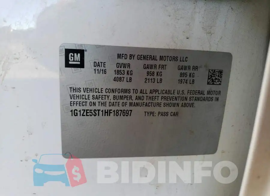 1G1ZE5ST1HF187697 Photo# 12