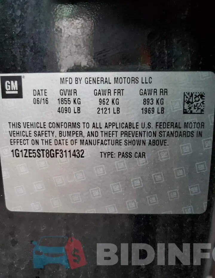 1G1ZE5ST8GF311432 Photo# 13