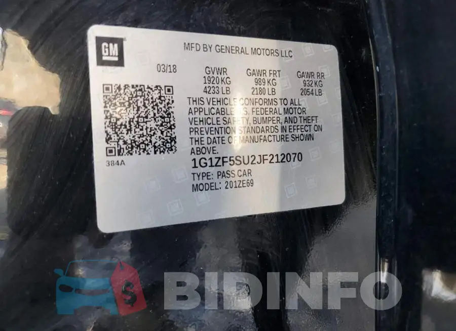 1G1ZF5SU2JF212070 Photo# 12