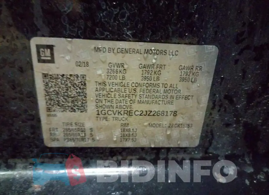 1GCVKREC2JZ268178 Photo# 10