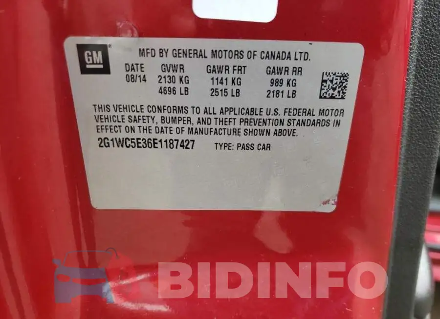 2G1WC5E36E1187427 Photo# 12