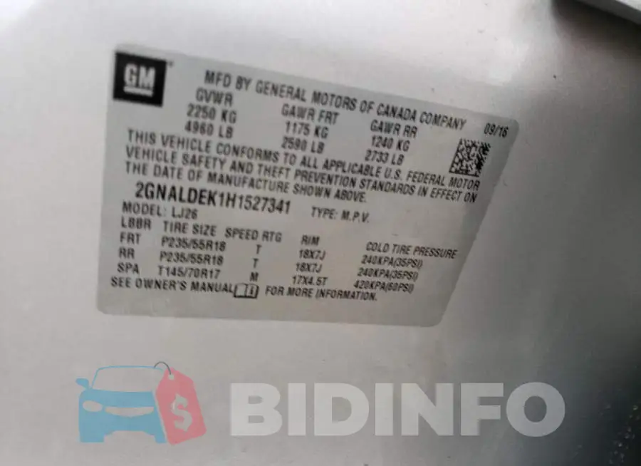 2GNALDEK1H1527341 Photo# 12