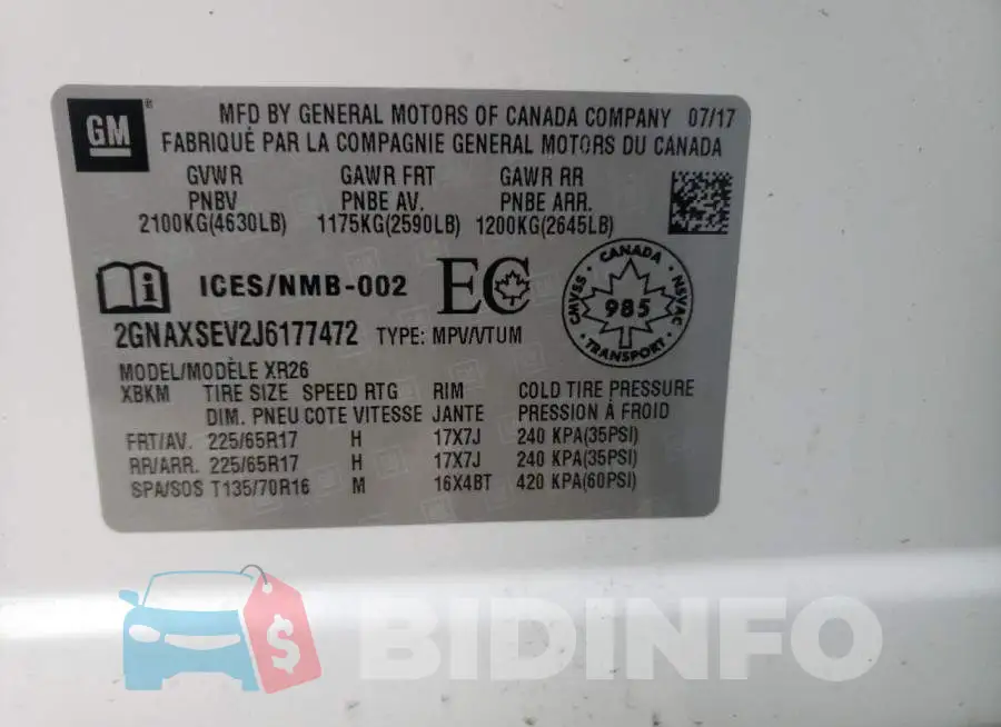 2GNAXSEV2J6177472 Photo# 10