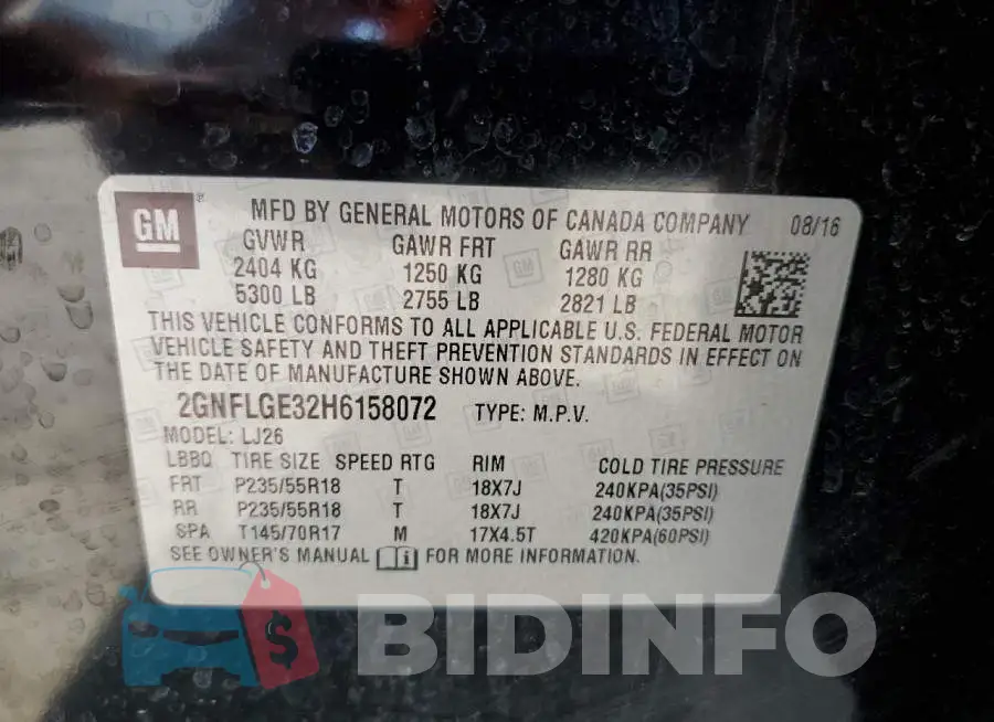 2GNFLGE32H6158072 Photo# 10
