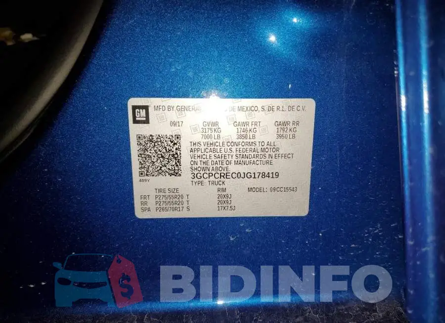 3GCPCREC0JG178419 Photo# 12
