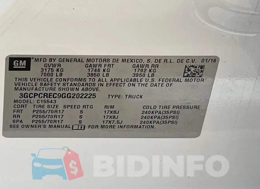 3GCPCREC9GG202225 Photo# 10