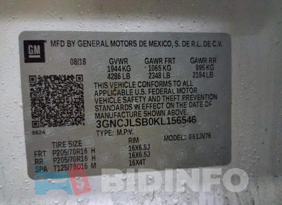 3GNCJLSB0KL156546 Photo# 13