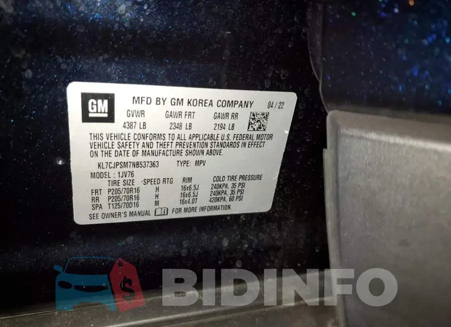 KL7CJPSM7NB537363 Photo# 12
