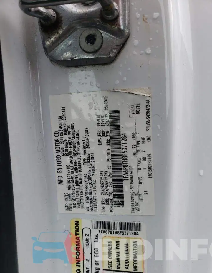 1FA6P8TH8F5371284 Photo# 12