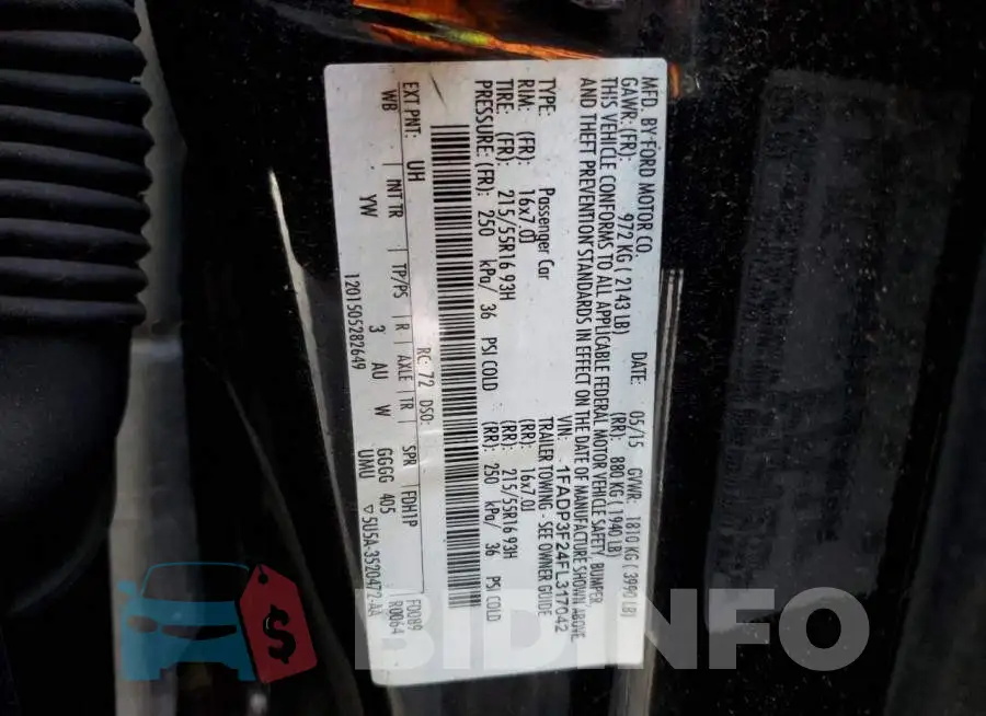 1FADP3F24FL317042 Photo# 12