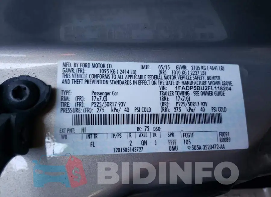 1FADP5BU2FL118204 Photo# 12