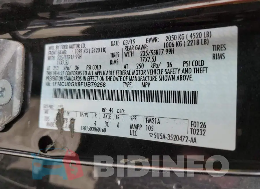 1FMCU0GX8FUB79258 Photo# 13