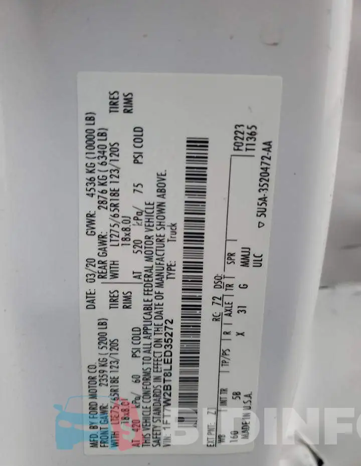 1FT7W2BT8LED35272 Photo# 12