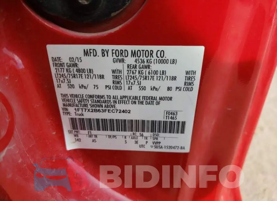 1FT7X2B63FEC72402 Photo# 13