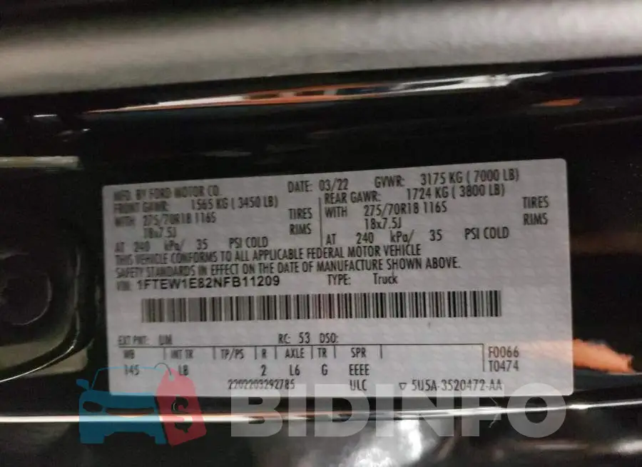 1FTEW1E82NFB11209 Photo# 12