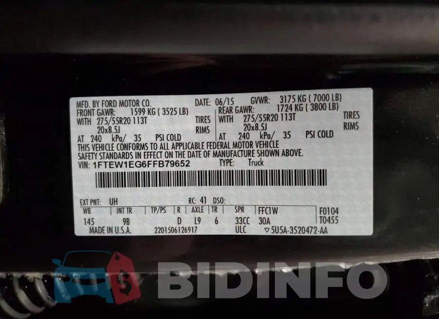 1FTEW1EG6FFB79652 Photo# 12
