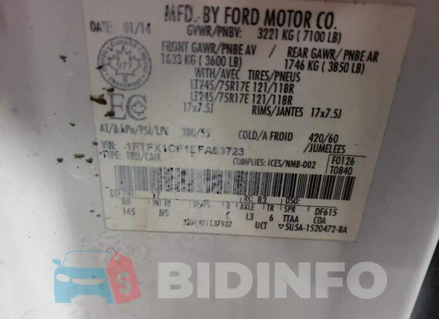1FTFX1CF1EFA63723 Photo# 12