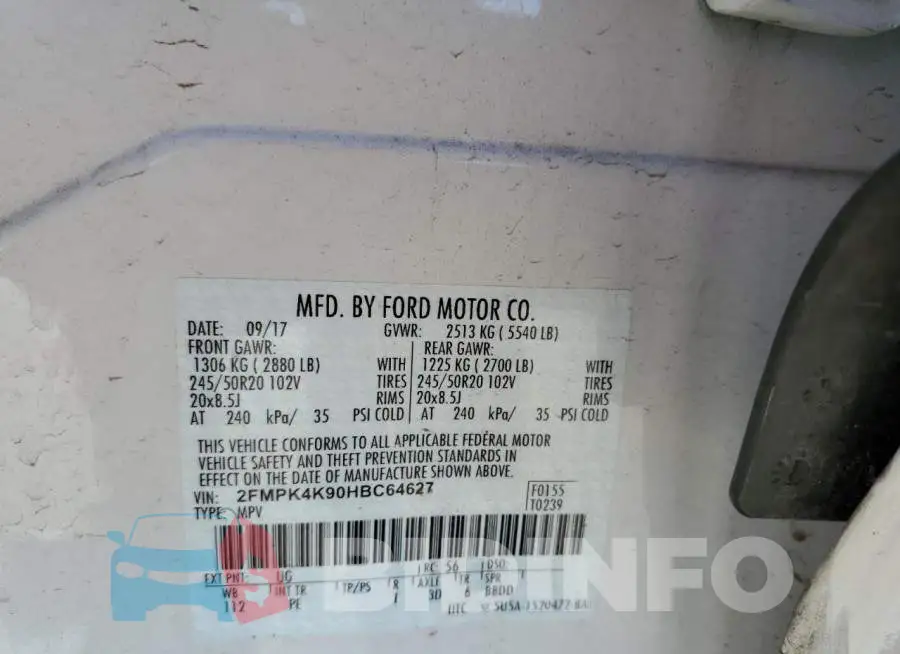 2FMPK4K90HBC64627 Photo# 10