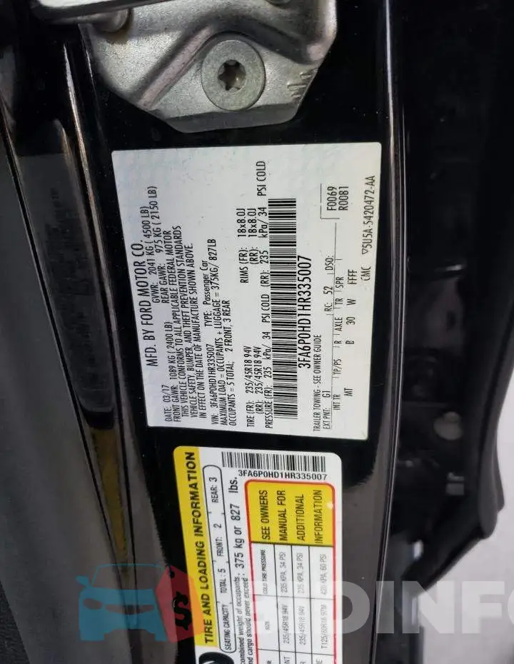 3FA6P0HD1HR335007 Photo# 12
