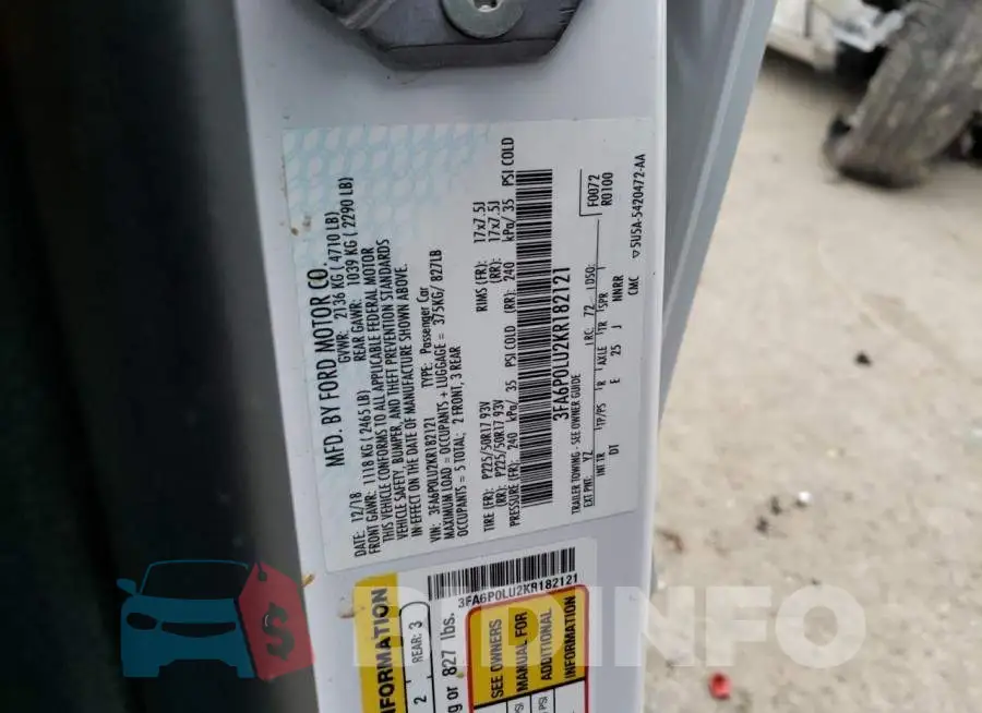 3FA6P0LU2KR182121 Photo# 12