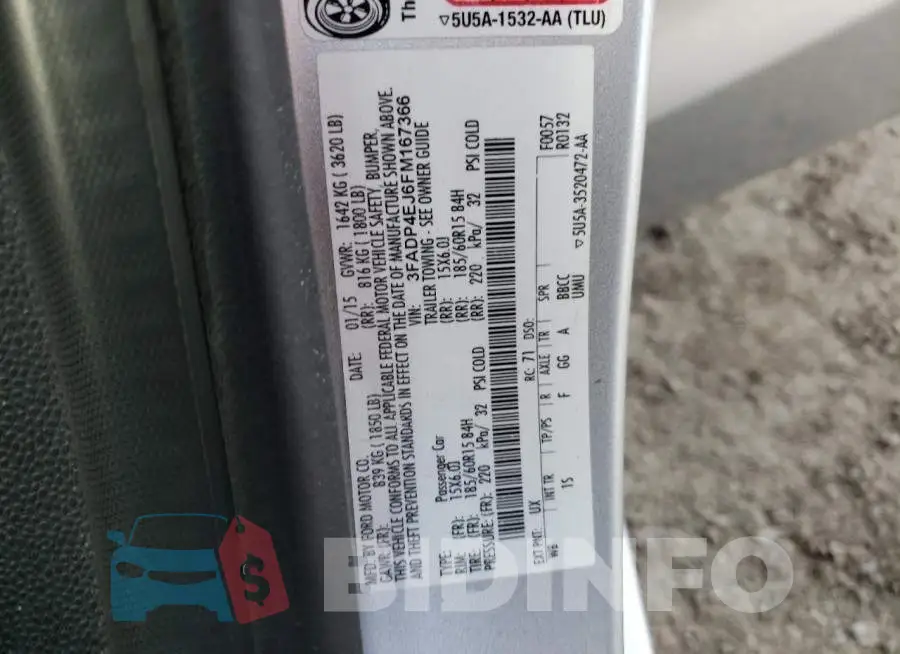 3FADP4EJ6FM167366 Photo# 12