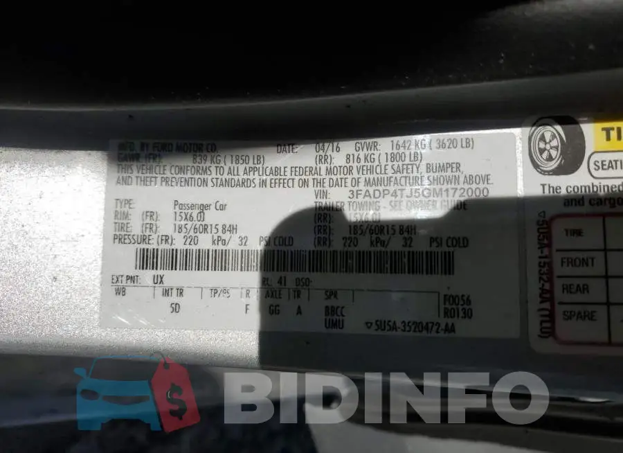 3FADP4TJ5GM172000 Photo# 12