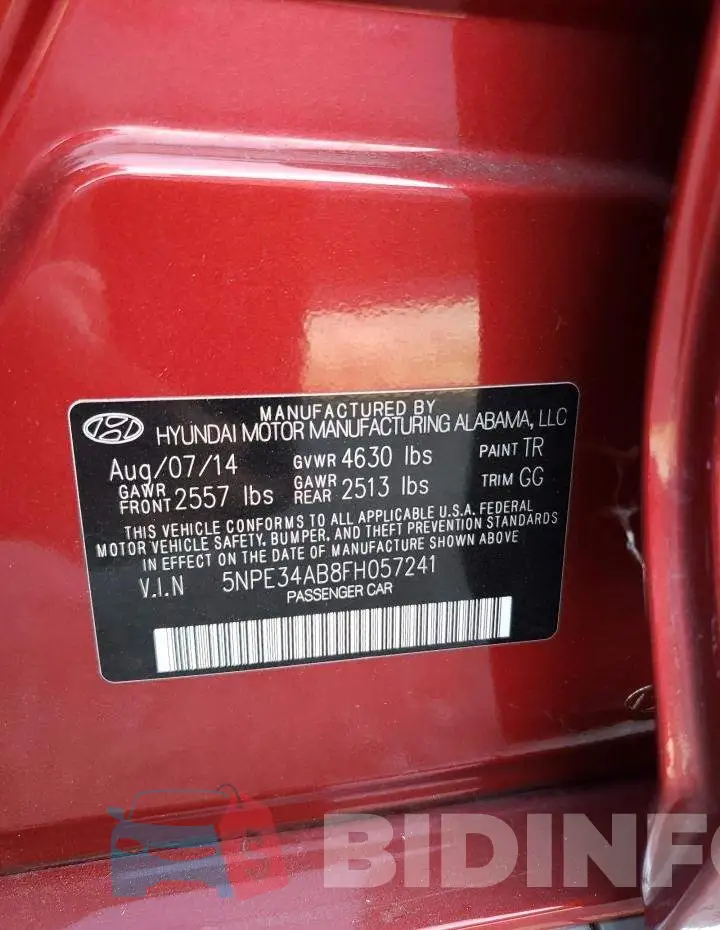 5NPE34AB8FH057241 Photo# 12