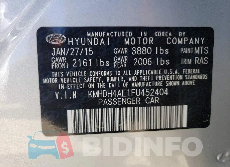 KMHDH4AE1FU452404 Photo# 13